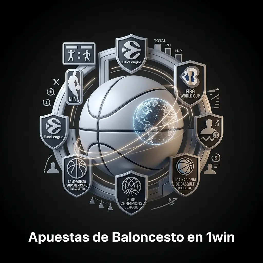 Apuestas de baloncesto en 1win: NBA, Euroliga, FIBA y más mercados disponibles para apostar online