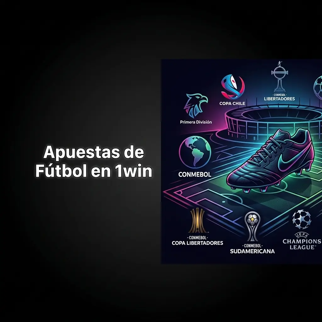 Apuestas de fútbol en 1win Chile con mercados de ligas locales e internacionales como Libertadores y Champions League