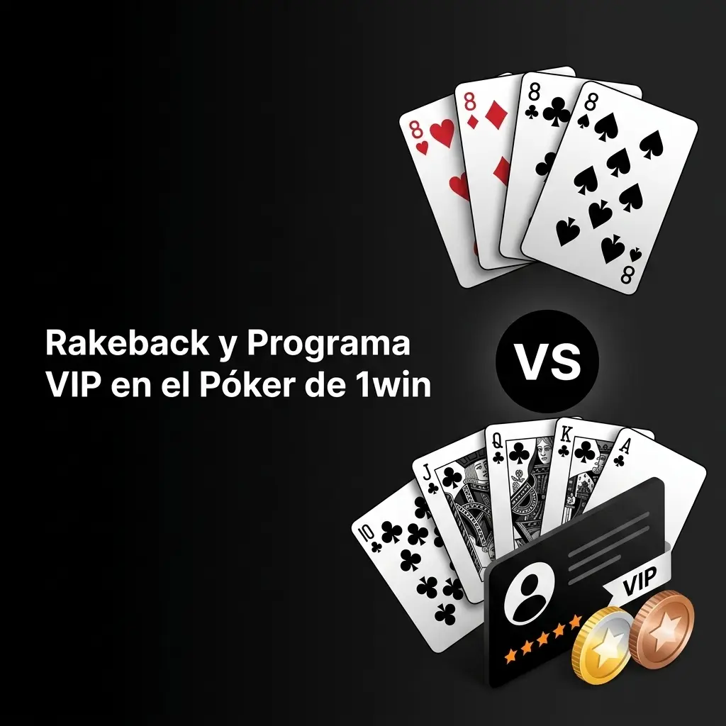Sistema de rakeback y programa VIP en mesas de cash de póker en 1win con reembolso de hasta 50%